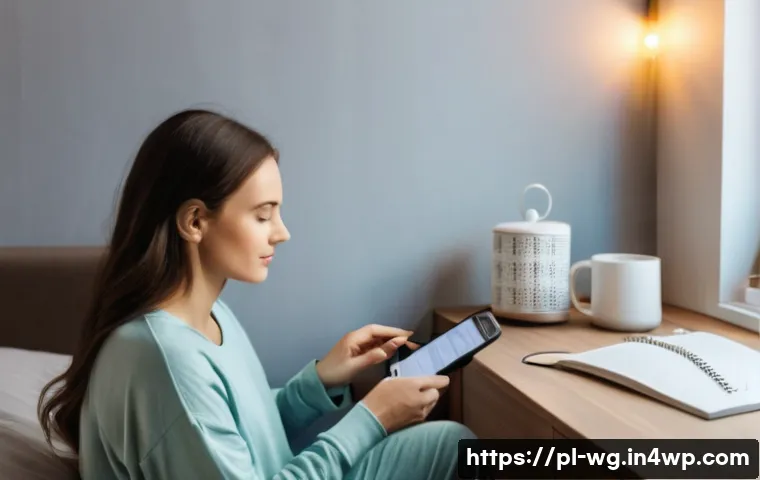 아침 루틴 최적화를 위한 목표 추적 방법 - A cozy, modern bedroom scene in a Polish apartment at dawn, featuring a young adult woman writing a ...
